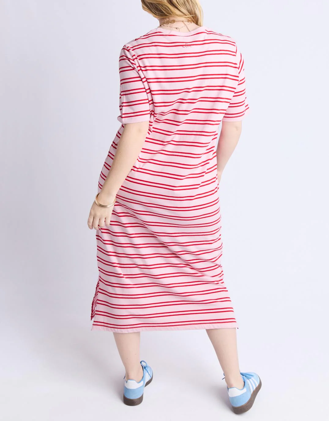 Bon Bon Dress - Red and Pink Stripe - Image 11