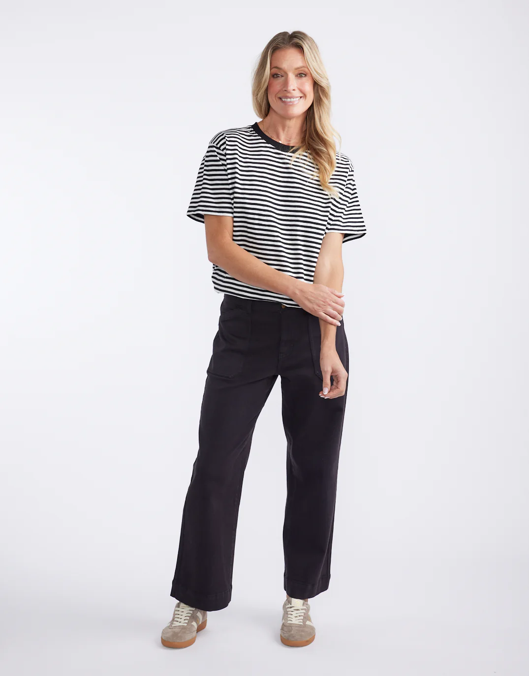 Catalina Wide Leg Jeans - Black - Image 2