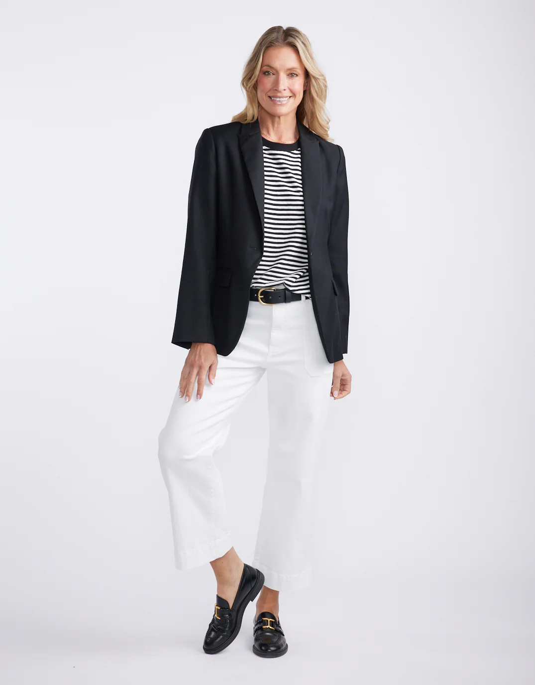 Catalina Cropped Wide Leg Jeans - White - Image 18