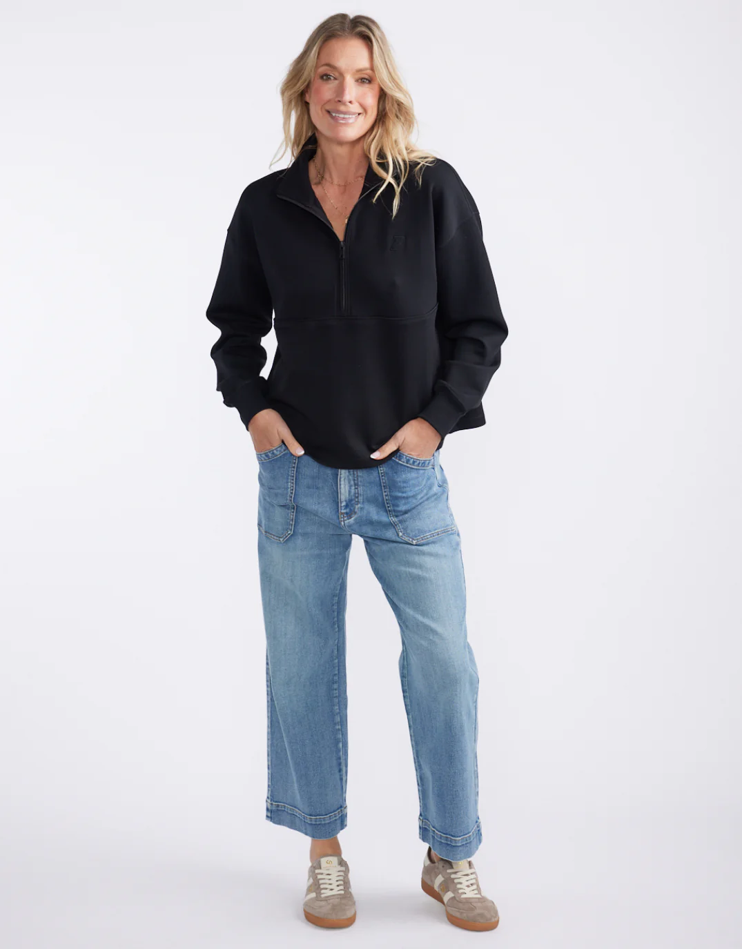 Escape Super Soft Half Zip Top - Black - Image 13
