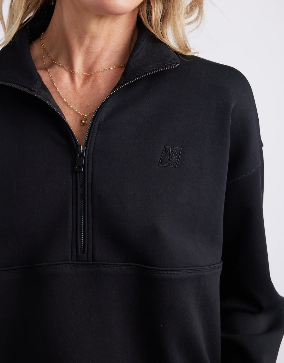 Escape Super Soft Half Zip Top - Black - Image 14