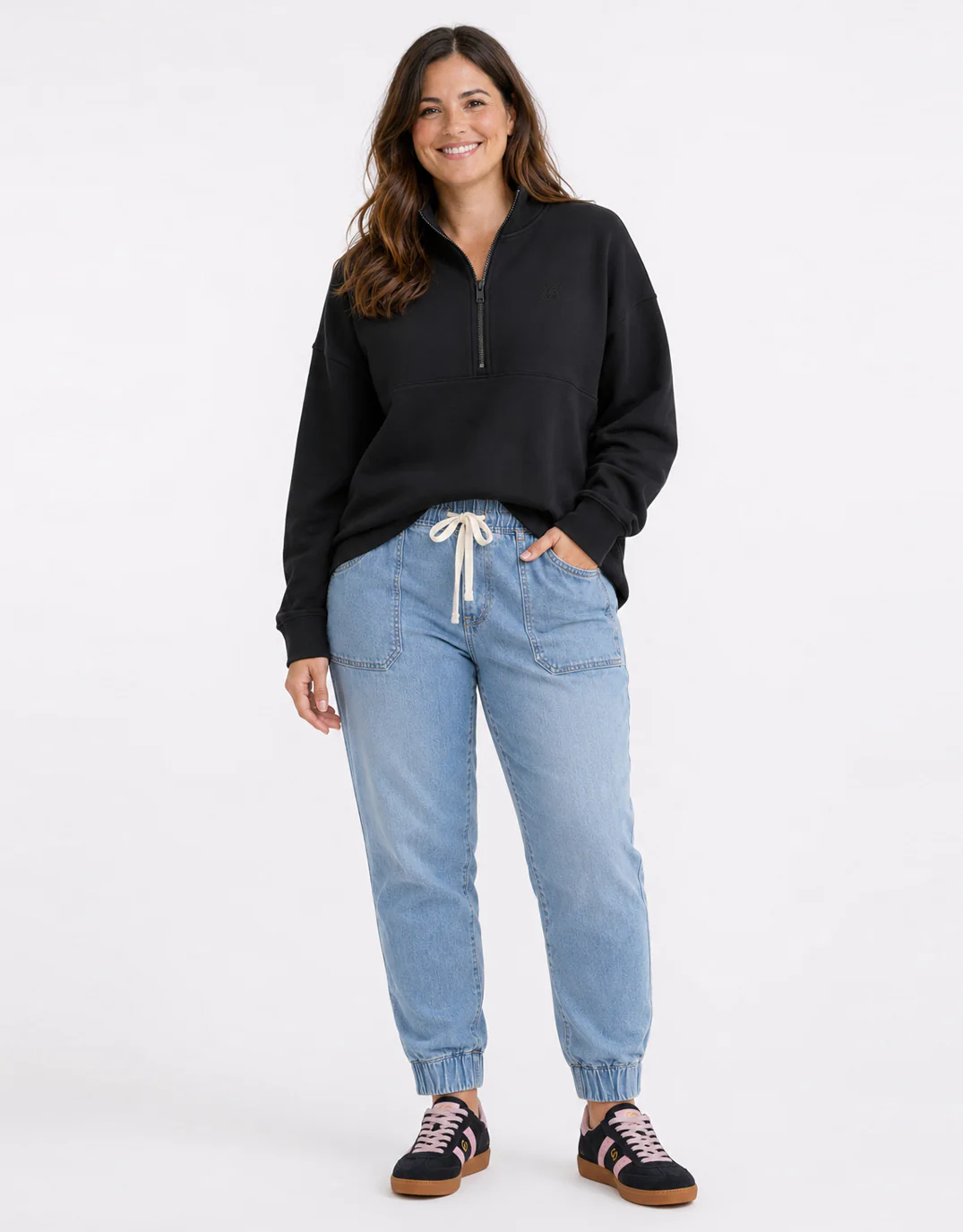 Escape Super Soft Half Zip Top - Black - Image 17
