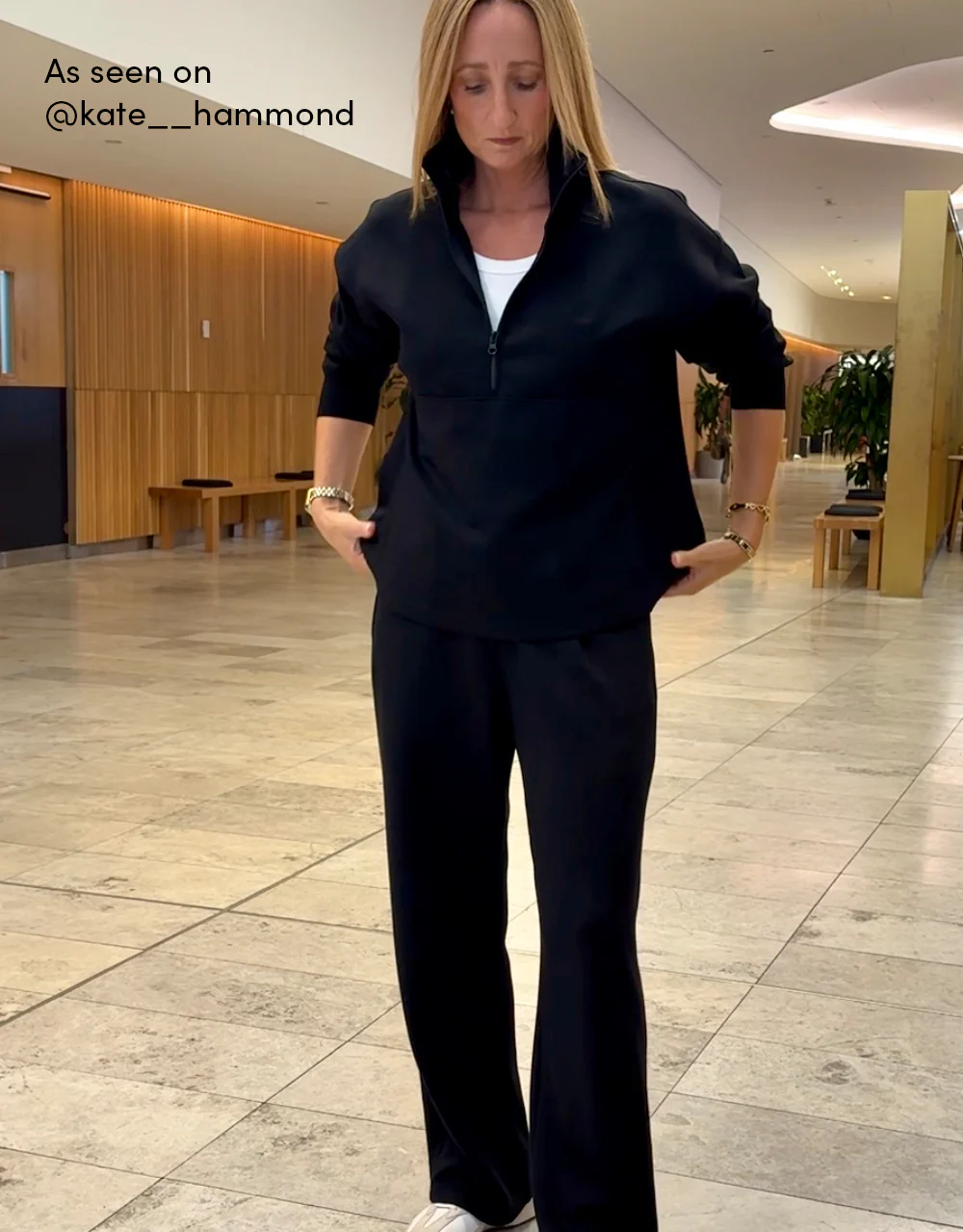 Escape Super Soft Half Zip Top - Black - Image 18