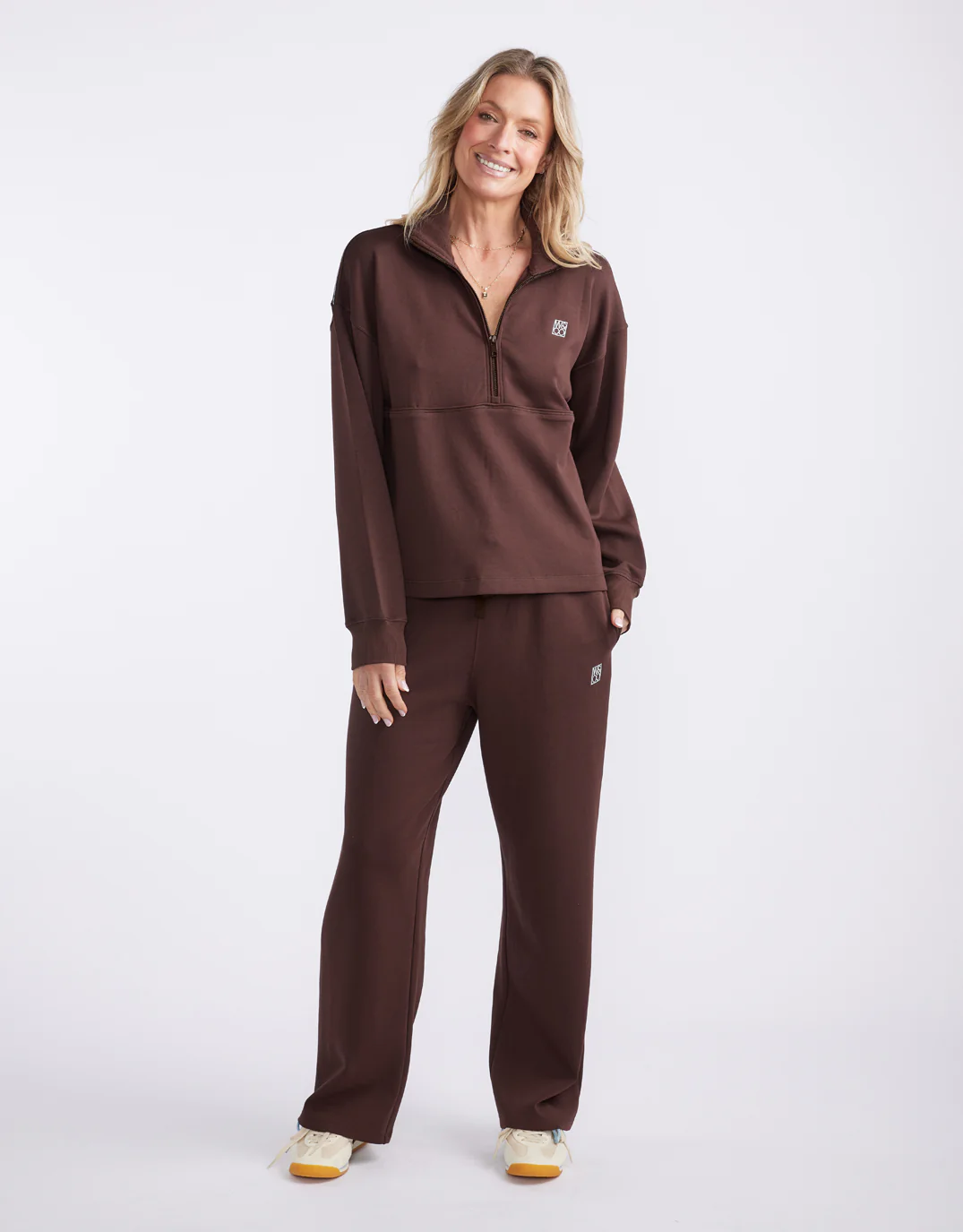 Escape Super Soft Half Zip Top - Chocolate - Image 8