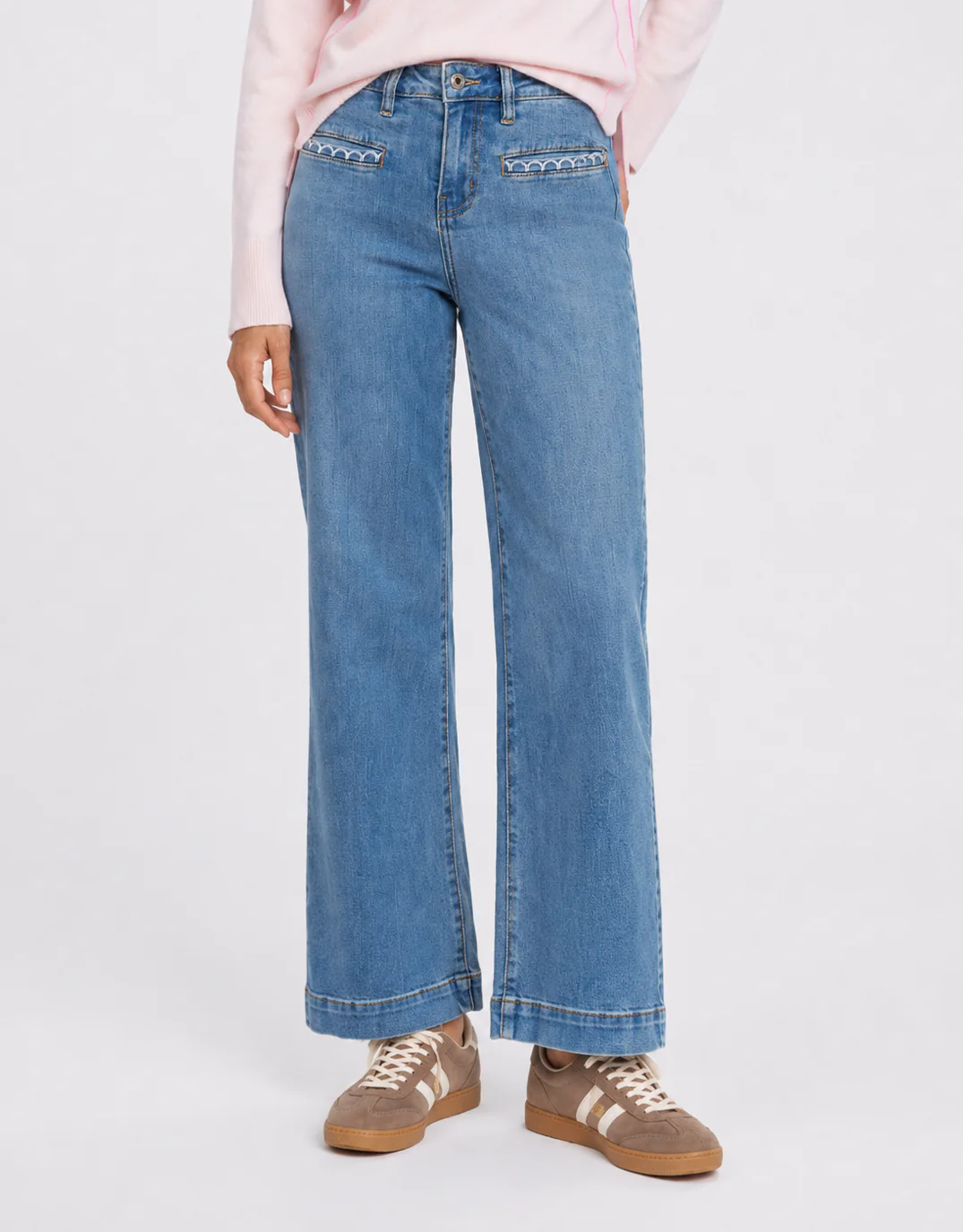 Freya Scallop Jean - 70's Blue