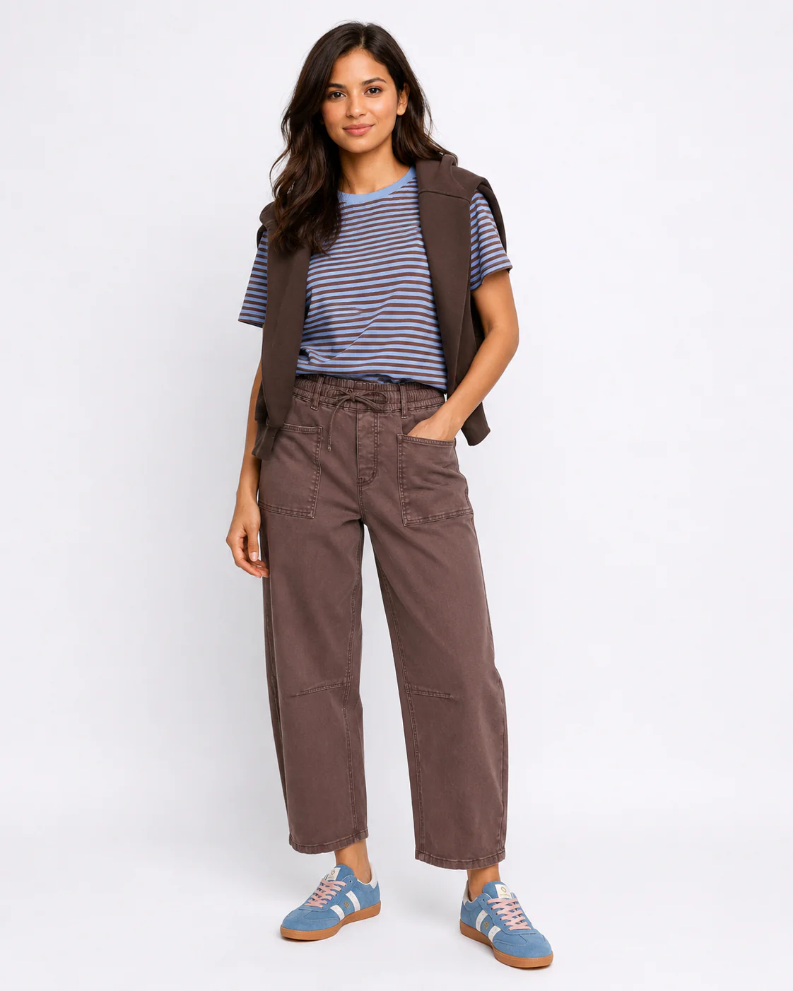 Leo Barrel Jeans - Chocolate - Image 2
