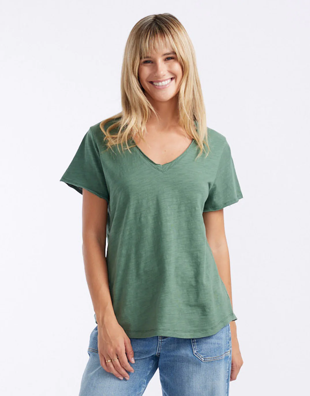 Original V Neck T-Shirt - Thyme