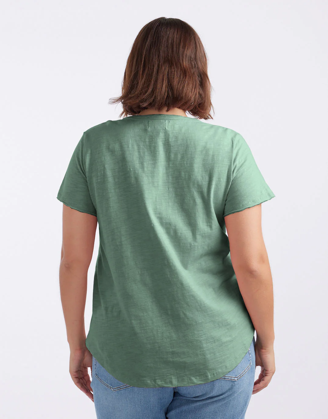 Original V Neck T-Shirt - Thyme - Image 5