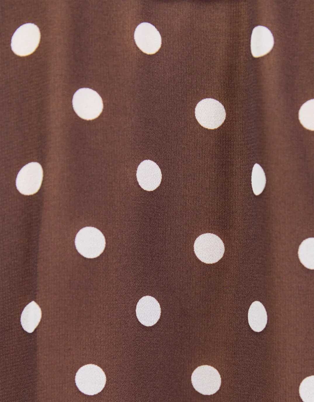 Bohemian Polka Dot Sheer Frill Front Blouse - Chocolate - Image 6