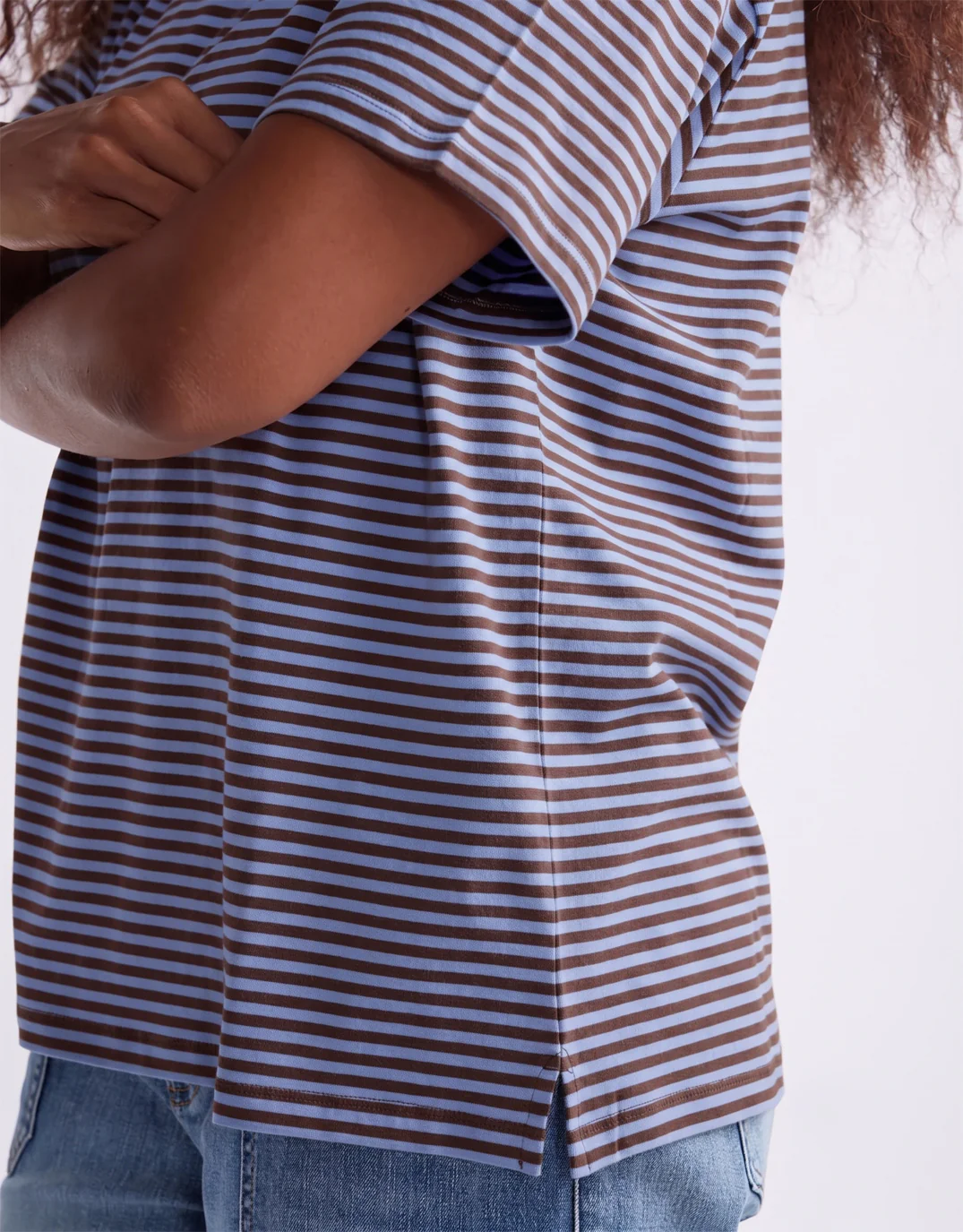 Relaxed Tee - Blue/Chocolate - Image 8
