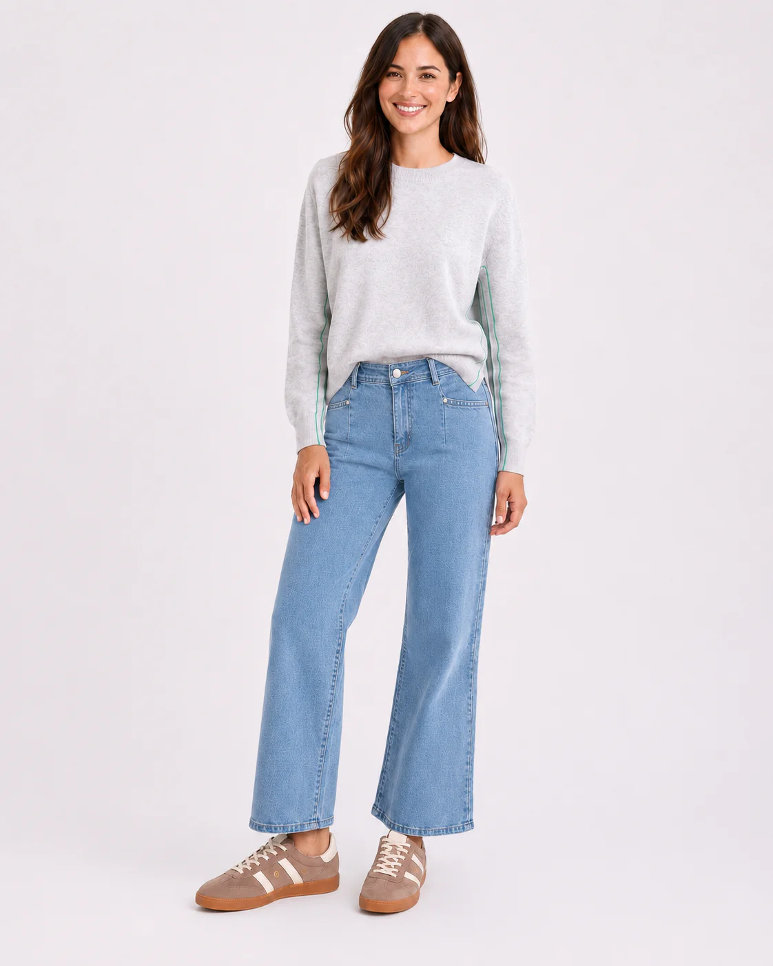 Sophia Cropped Stretch Jean - Light Wash - Image 2