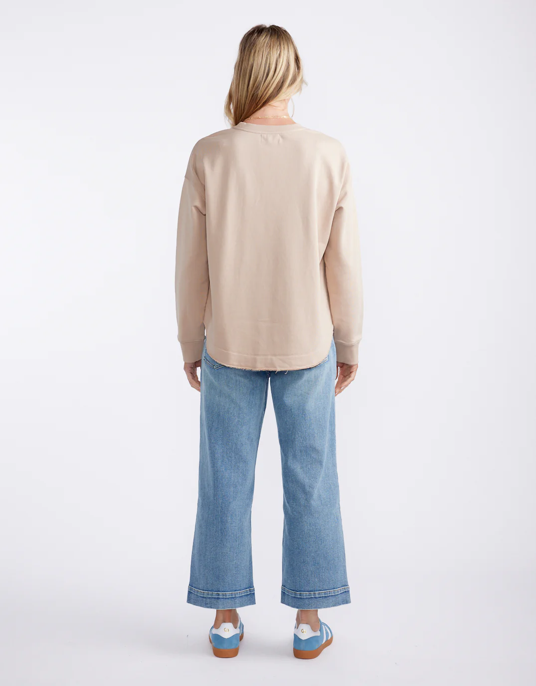 Staple Scoop Hem Sweat - Latte - Image 5