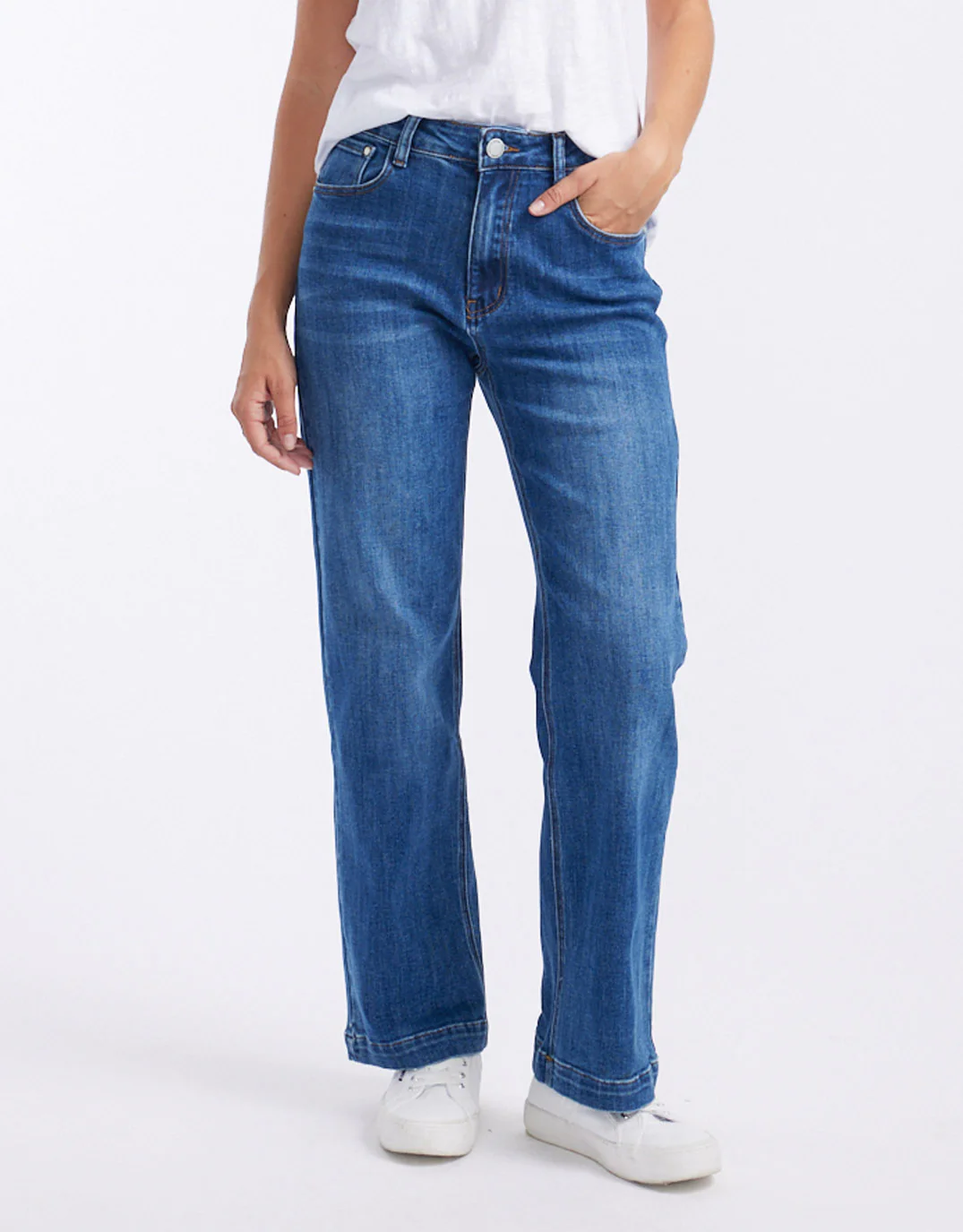 Stretch Straight Leg Jean - Dark Blue