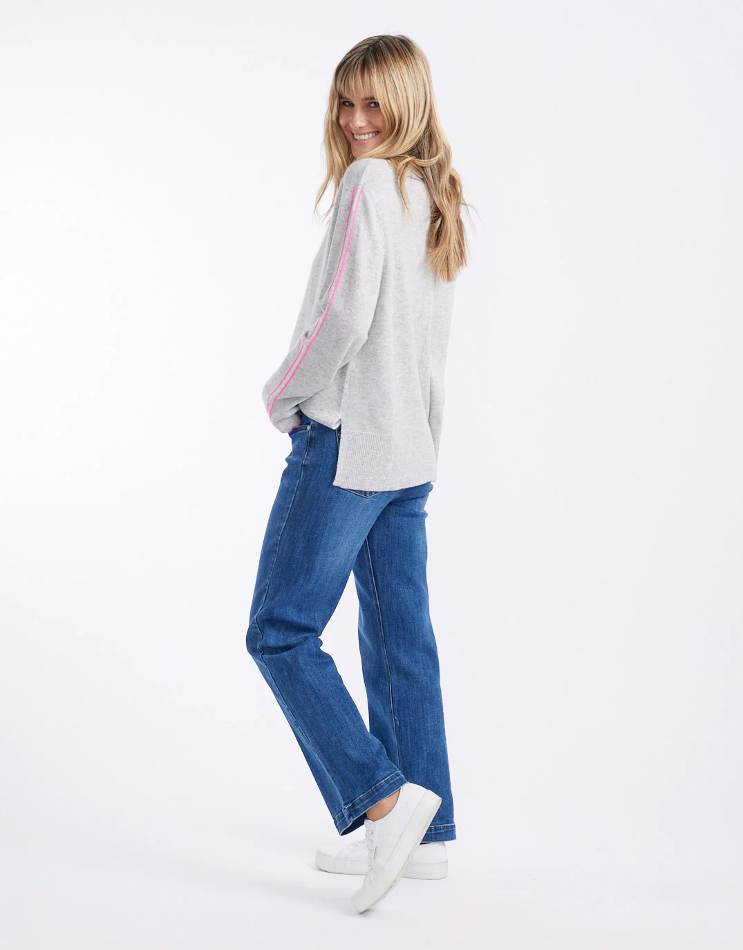 Stretch Straight Leg Jean - Dark Blue - Image 7