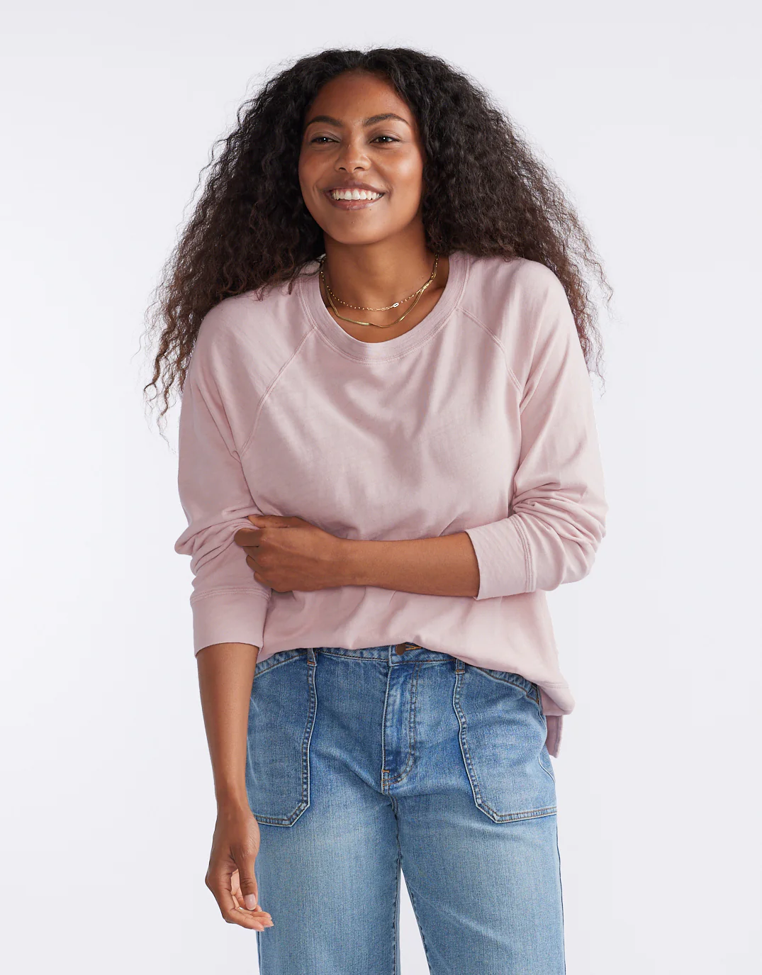 Sunset Throw On Top - Dusty Pink - Image 4