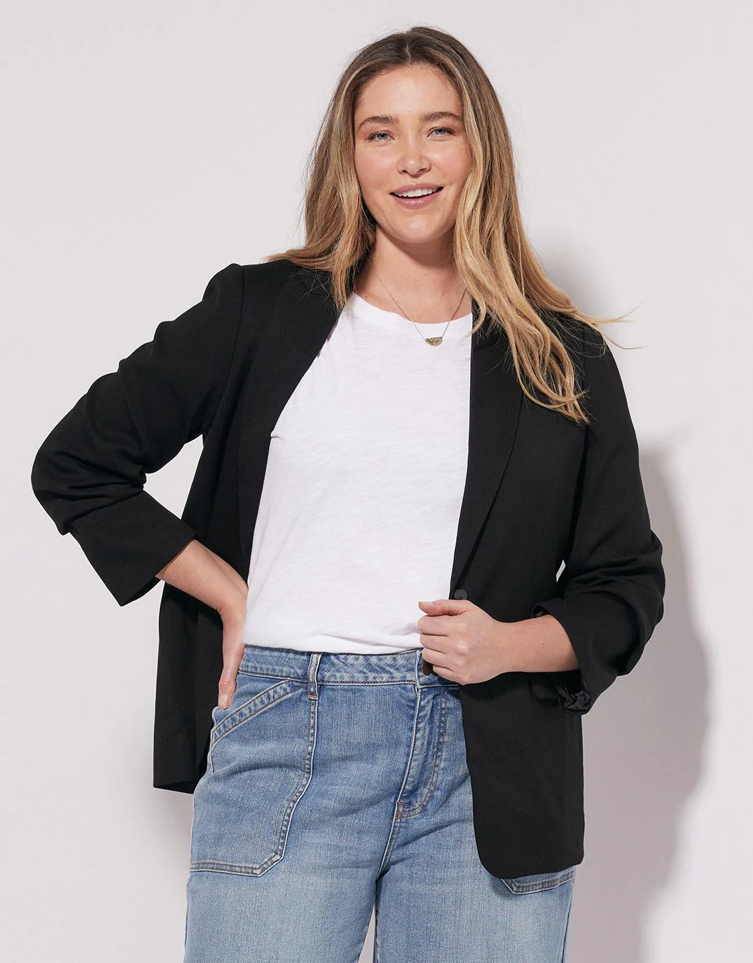 Timeless Ponte Blazer - Black - Image 6