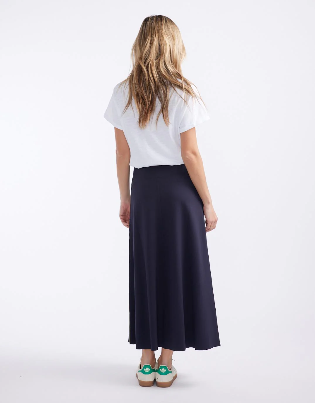 Timeless Ponte Midi Skirt - Navy/Khaki - Image 7