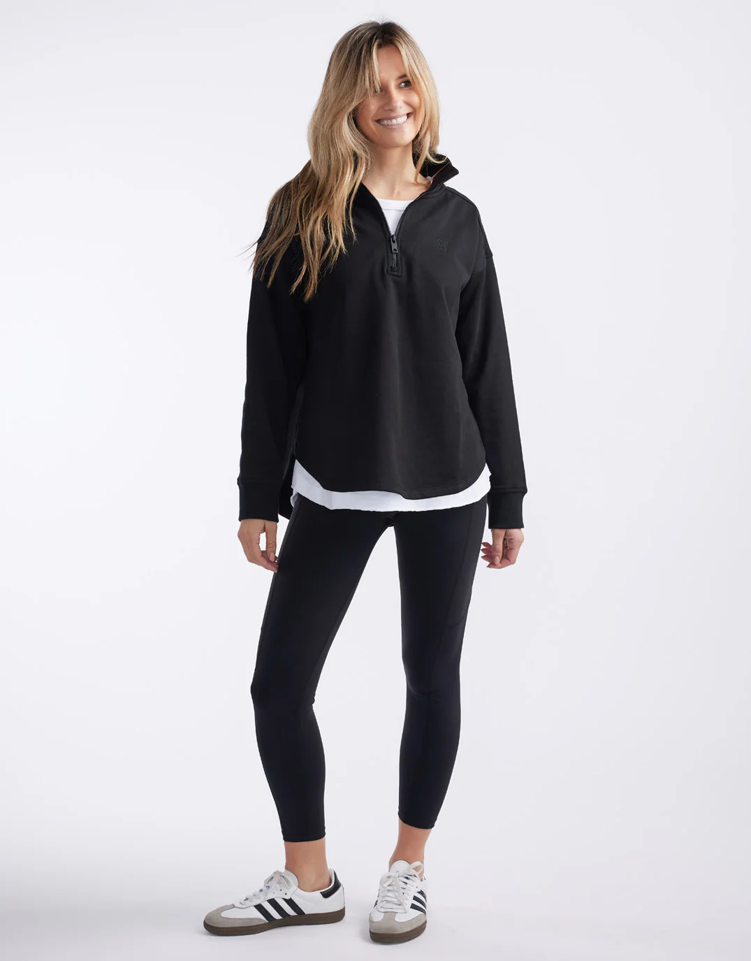 Unwind Half Zip Sweater - Black - Image 11