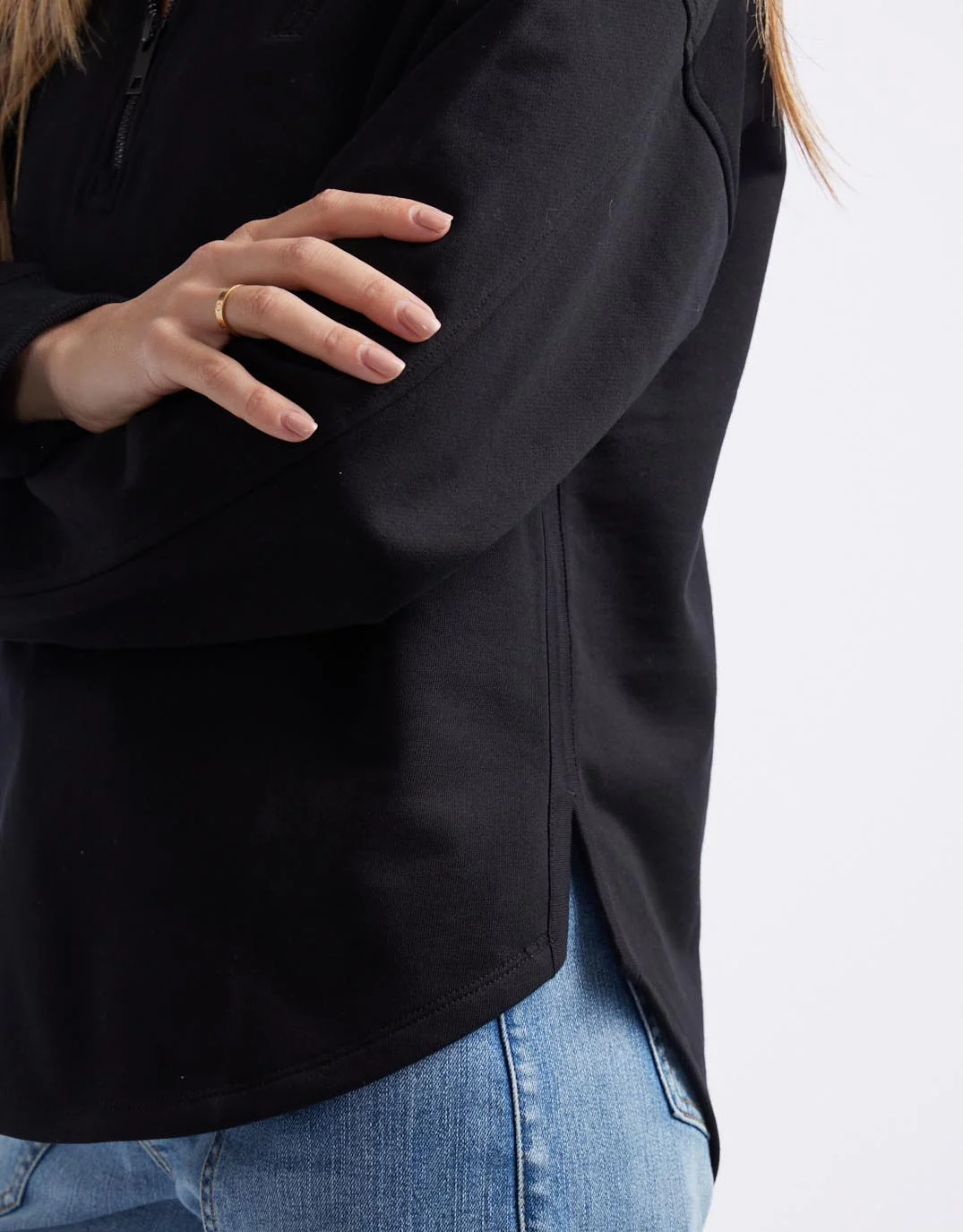 Unwind Half Zip Sweater - Black - Image 12