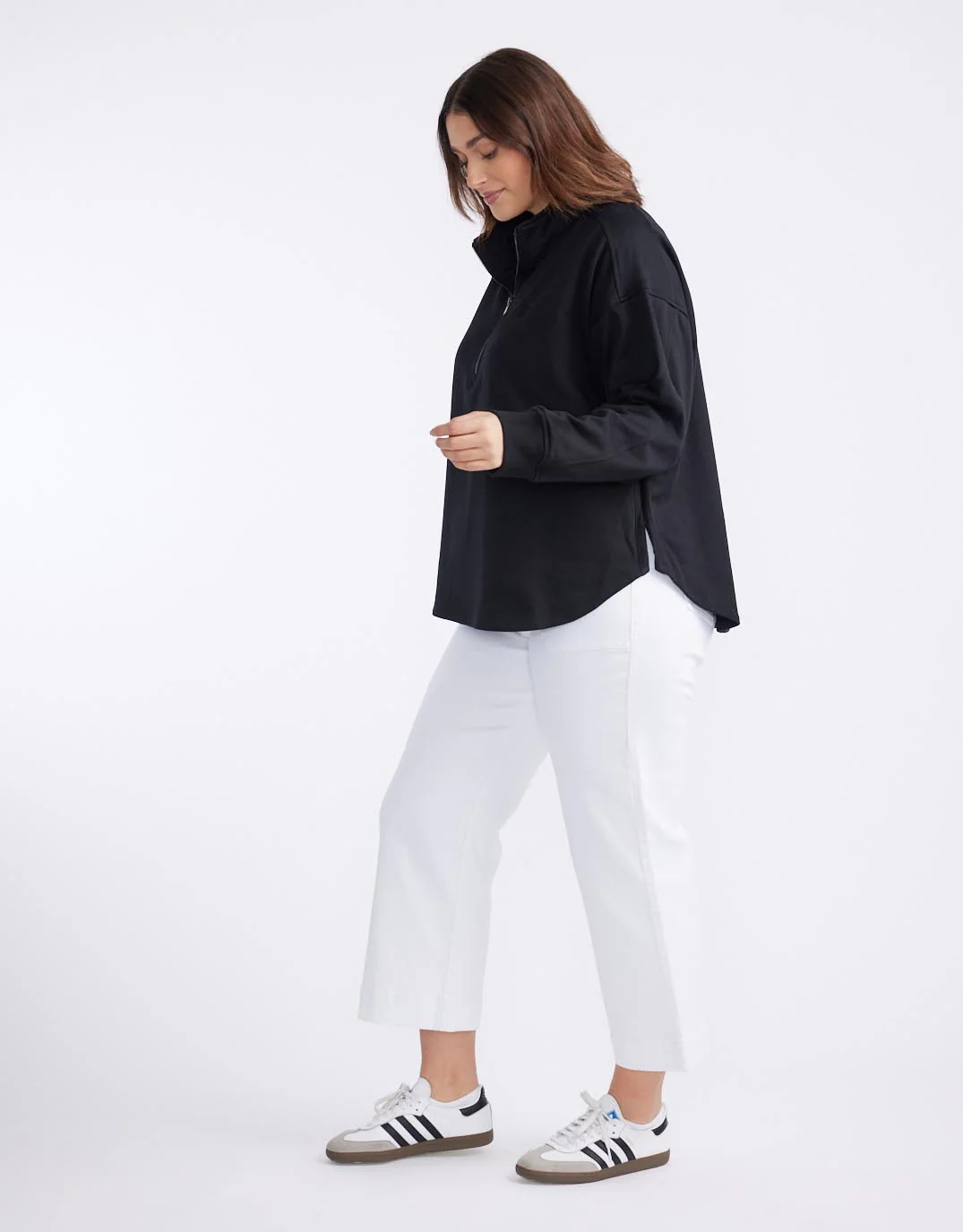 Unwind Half Zip Sweater - Black - Image 9