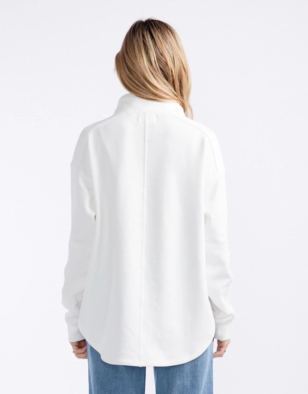 Unwind Half Zip Sweater - White - Image 14